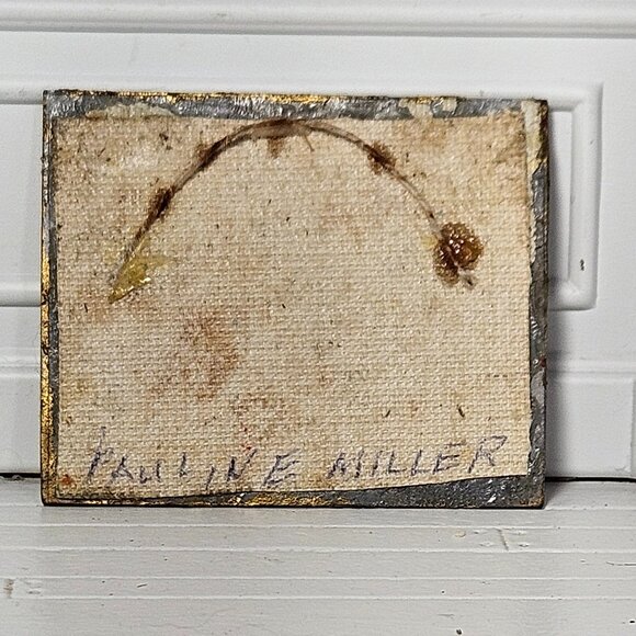 Pauline Miller Miniature Original Oil Painting - Picture 2 of 4